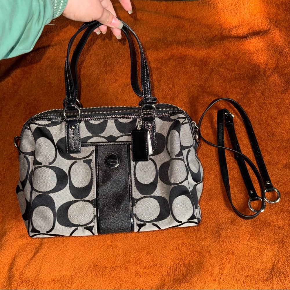 Coach Black and Gray Satchel